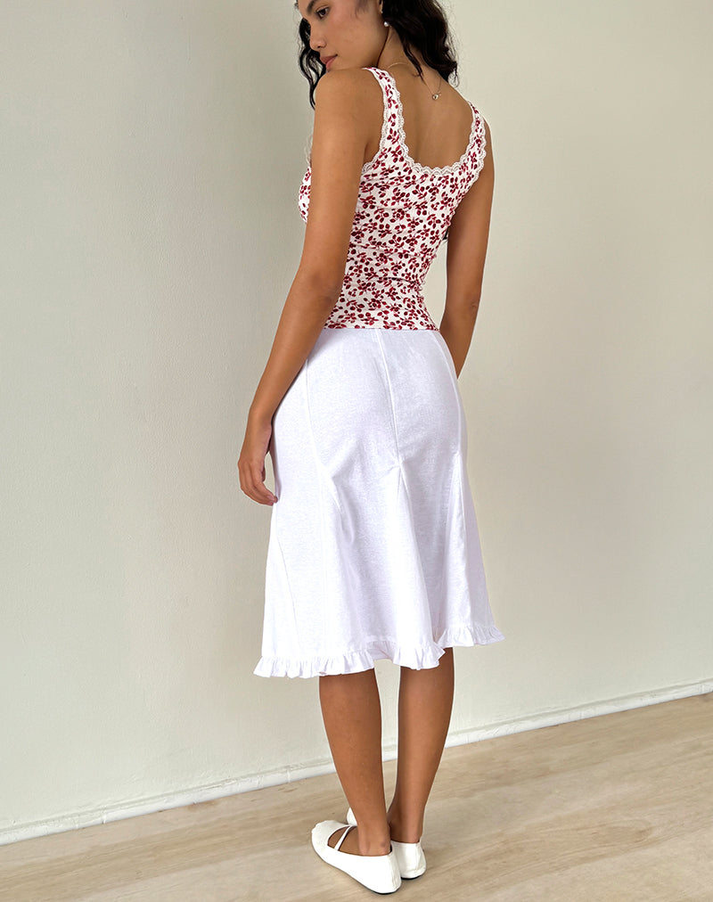 Image of Carillo Top in Summer Strawberry Off White