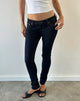 Image of Ultra Low Rise Stretch Skinny Jeans in Indigo