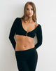 Image of Ceresi Long Sleeve Bolero Top in Black