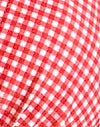 Red Gingham with Picot Trim