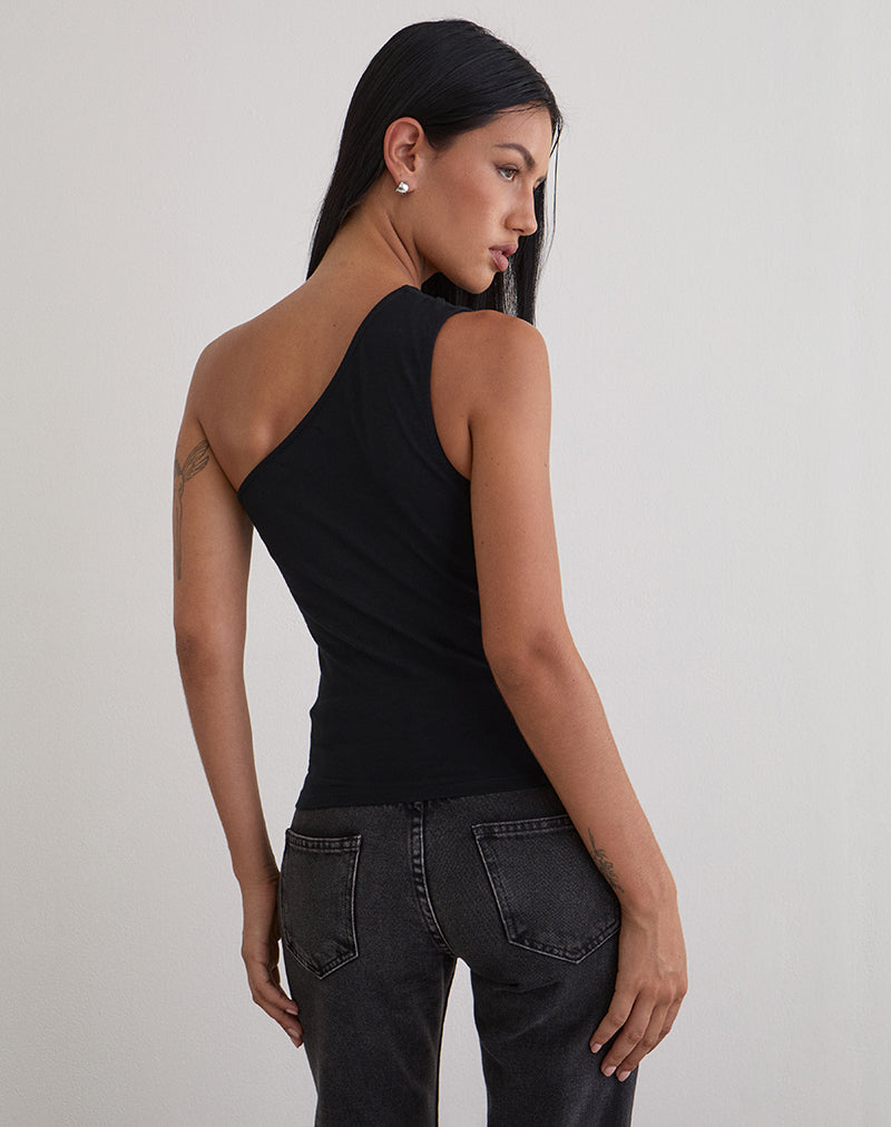 な*）様 ANDWANG Cross lace tanktop Black Jersey Cross Lace Up One Shoulder Top | Chivago – motelrocks.com
