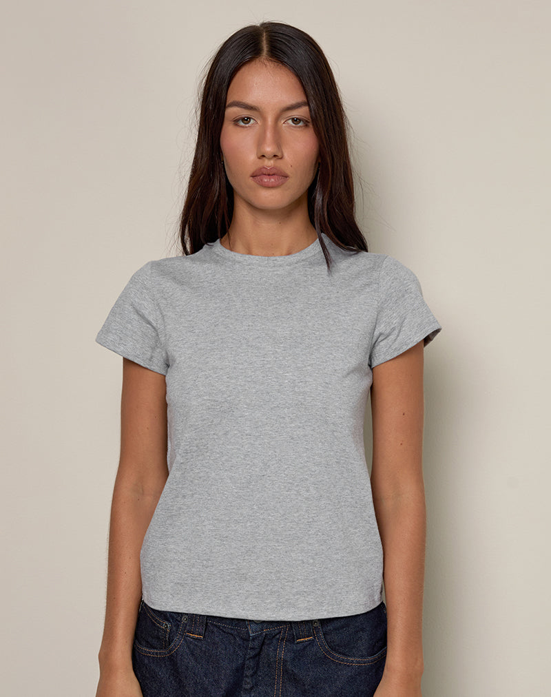 Image of Clio Baggy Tee in Grey Marl