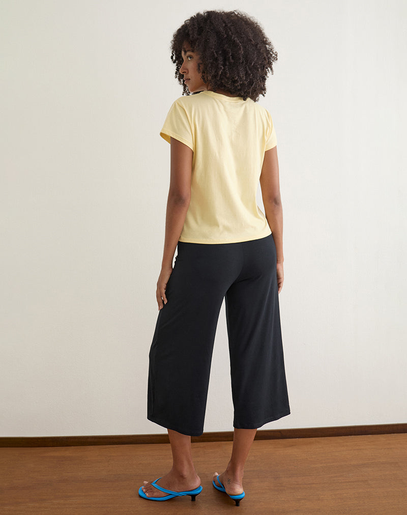 Image of Clio Baggy Tee in Lemon with I Have No Idea Graphic