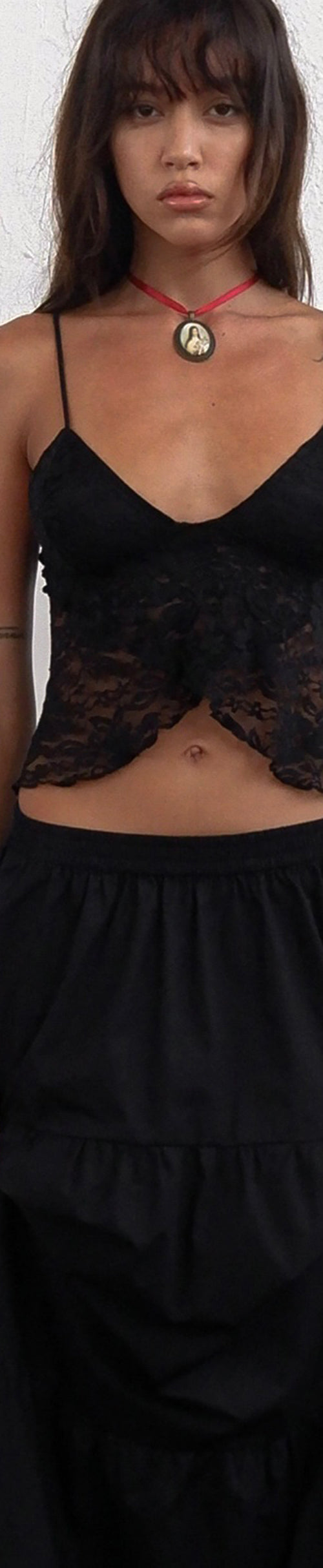 Image of Cojira Lace Butterfly Top in Black