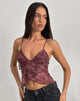Image of Cojira Top in Mesh Tonal Paisley Plum