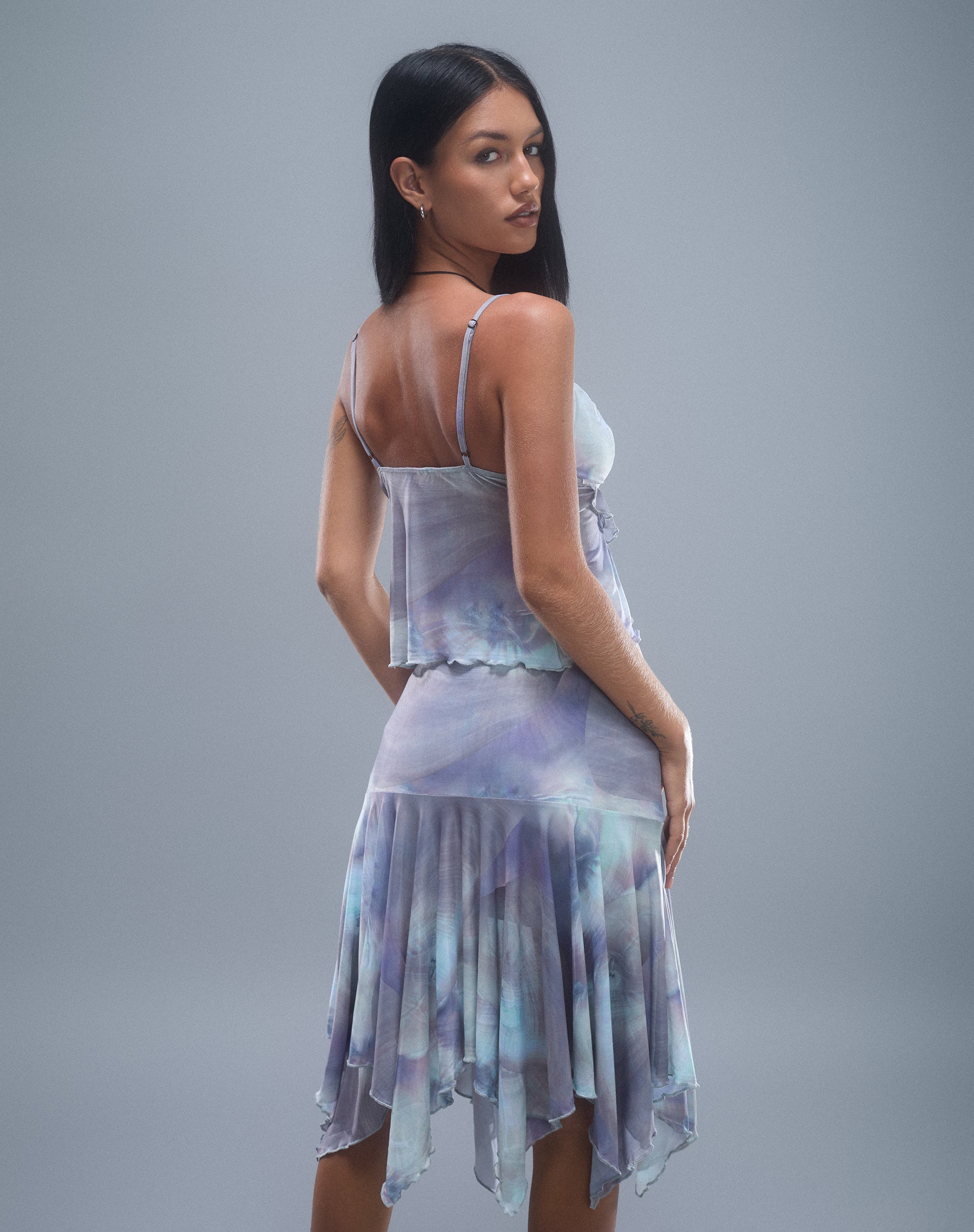 Silk midi deals skirt 07