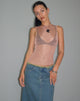 Image of Cosima Tank Top in Rose Gold Chain