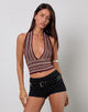 Image of Cosya Top in Shimmer Stripe Knit Rust