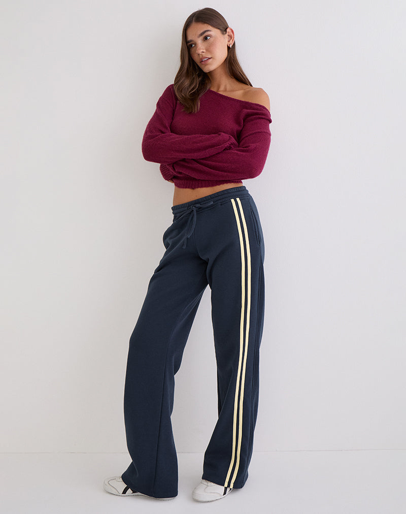 Image of Covero Jogger in Navy with Buttermilk Binding