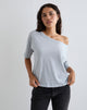 Image of Daman Off-The-Shoulder Basic Top in Light Steel