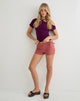 Image of Blazy Tie Short in Linen Tuscan Red