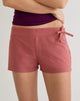 Image of Blazy Tie Short in Linen Tuscan Red