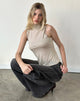 Image of Danha Mock Tank Top in Sheer Jersey Cream