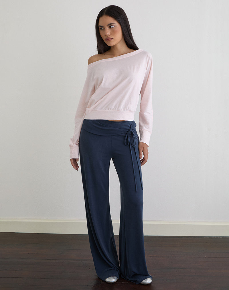 Image of Daral Long Sleeve Top in Jersey Light Pink