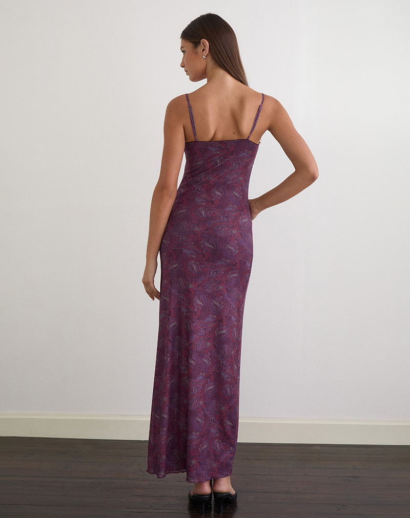Image of Darsih Maxi Dress in Regal Paisley Purple