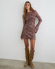 Image of Dasa Mini Dress in Oversize Snake Skin