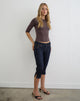 Image of Denim Capri Jean in Indigo