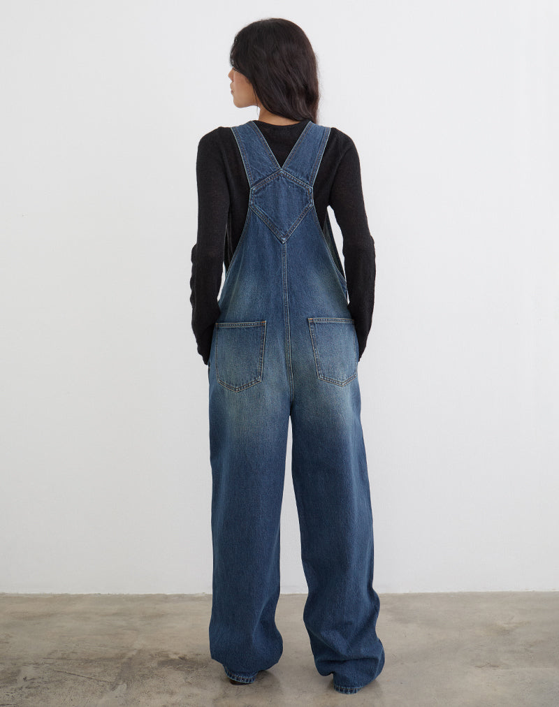 Mid Blue Tint | Denim Dungaree – motelrocks.com