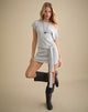 Image of Derana Mini Dress in Silver Shimmer
