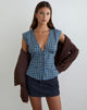 Image of Devlon Blouse in Medium Tartan Blue