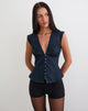 Image of Devlon Blouse in Dark Navy