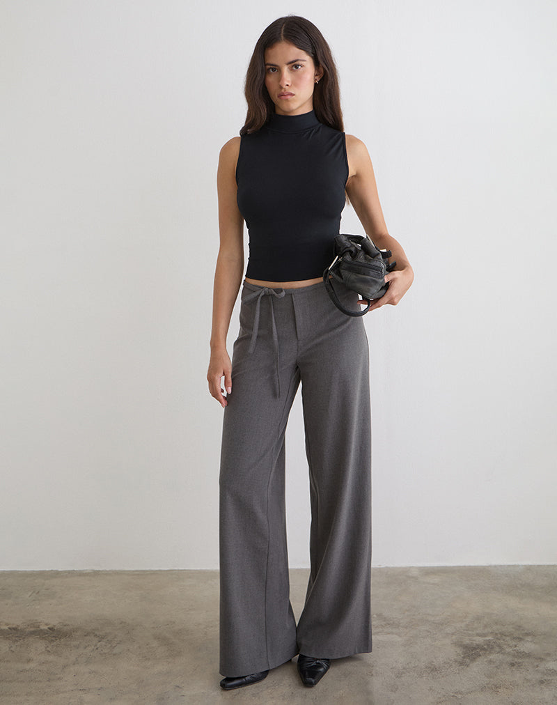 Image of Diomira Trouser in Grey with Tie