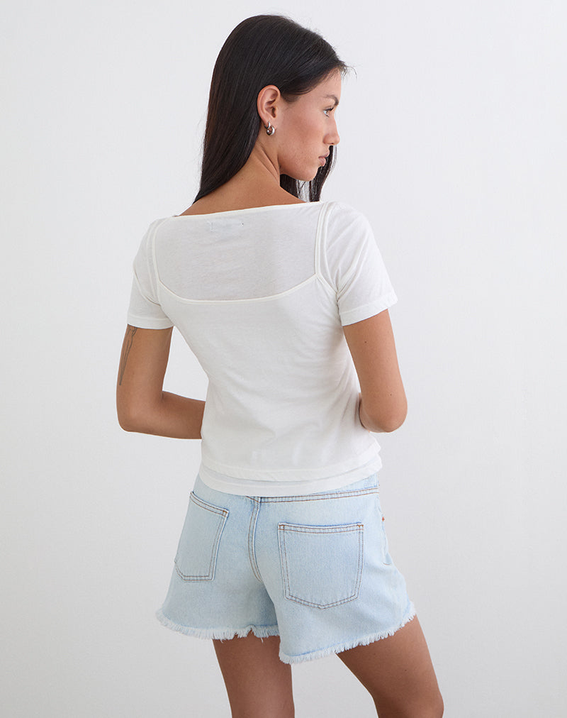 Image of Dolman Tee in Tissue Jersey Off White