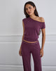 Image of Elysian Asymmetric Top in Cupro Plum