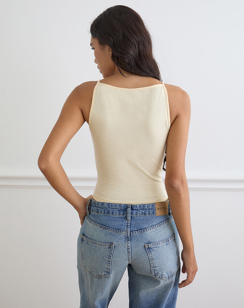 Image of Dudley Vest Top in Buttermilk Blurry Tulip