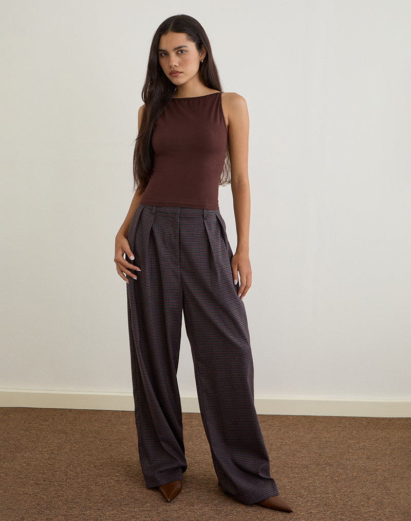 Image of Dudley Vest Top in Jersey Bitter Chocolate