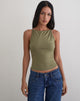 Image of Dudley Vest Top in Jersey Khaki
