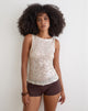 Image of Dudley Vest Top in Sequin Crochet Cream