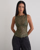 Image of Dudley Vest Top in Sequin Knit Olive