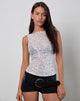 Image of Dudley Vest Top in Sequin Knit Silver