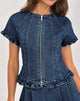 Image of Dunya Top in Chambray Vintage Blue