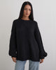Image of Daren Knitted Oversized Jumper in Black