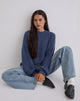 Image of Daren Oversized Knitted Jumper in Navy