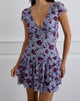 Image of Elaya Dress in Lotus Flock Checked Lavender