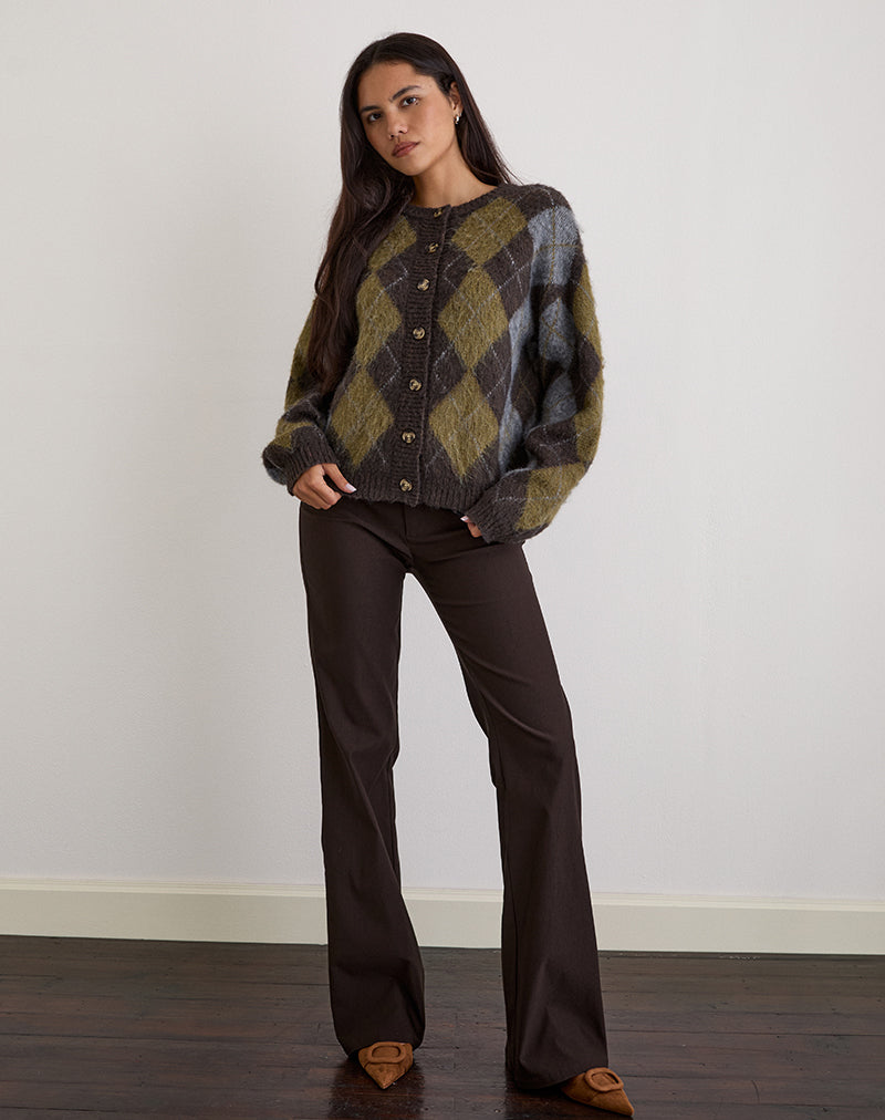 Image of Falita Trouser in Tailoring Dark Brown