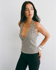 Image of Elkina Halter Top in Oblique Stripe Ivory