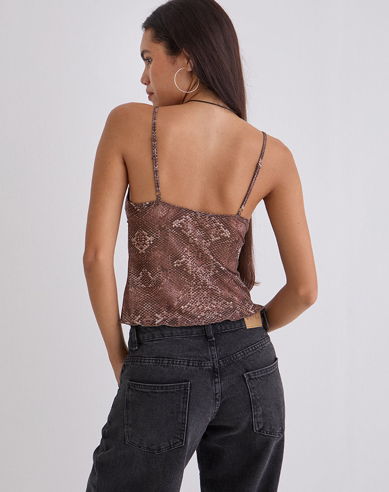 Image of Elowyn Cami Top in Oversized Snake Skin