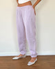 Image of Em Jogger in Violet Grey with Bow Embroidery