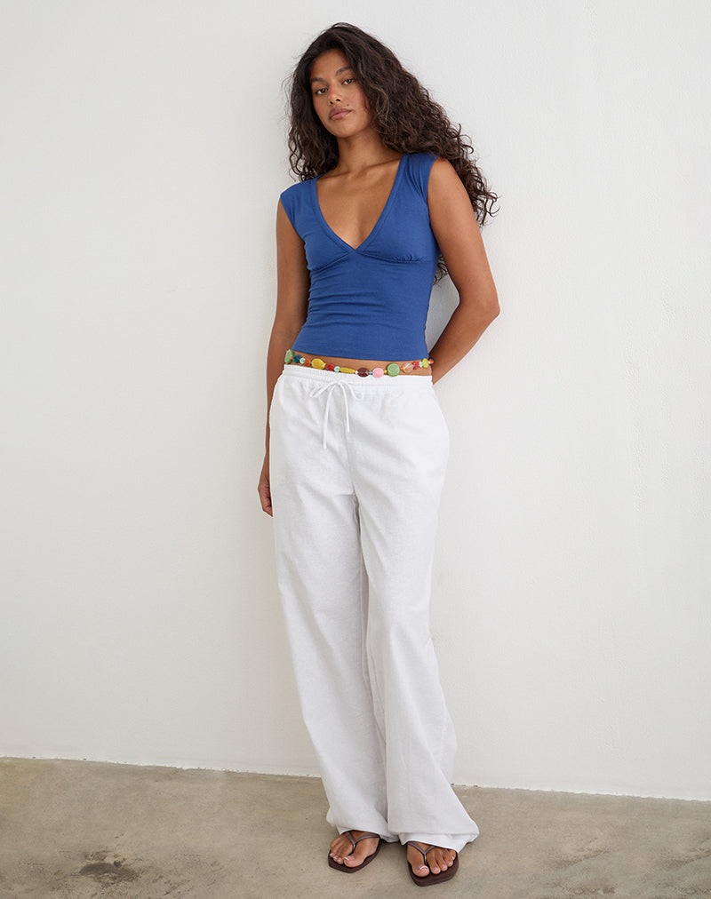 Image of Wasic Wide Leg Trouser in White
