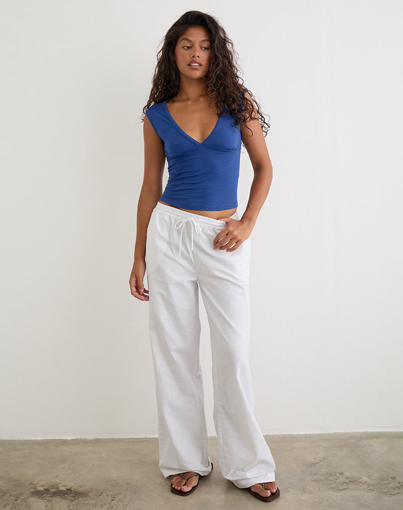 Wasic Wide Leg Trouser in White