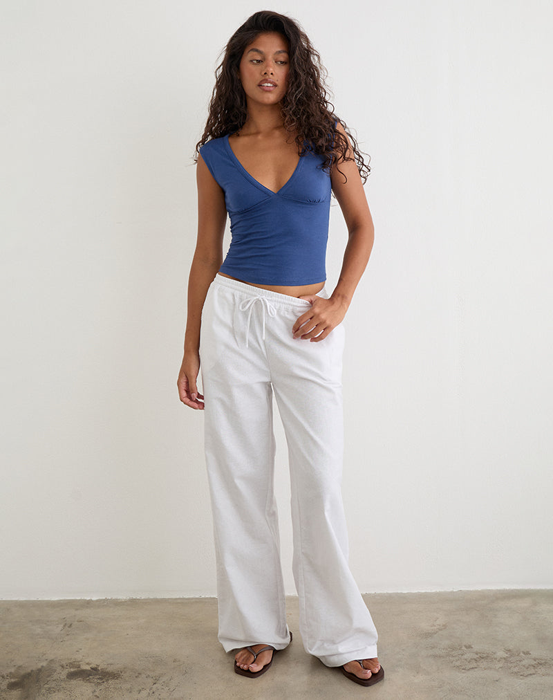 Wasic Wide Leg Trouser in White
