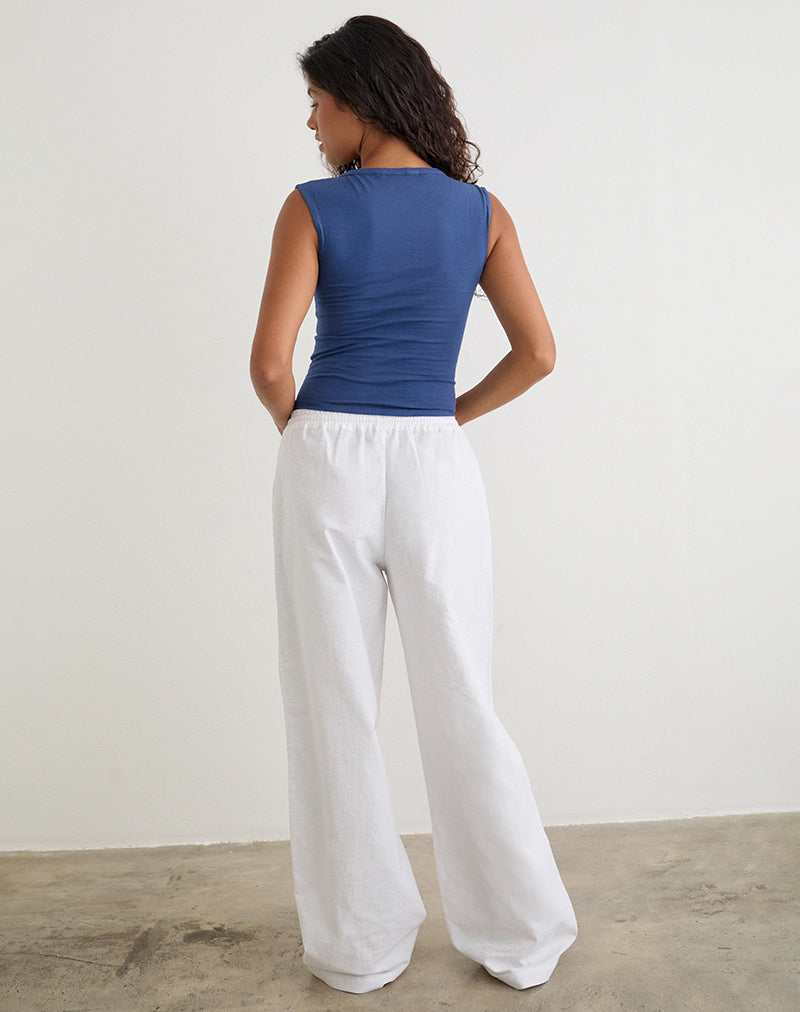Image of Wasic Wide Leg Trouser in White