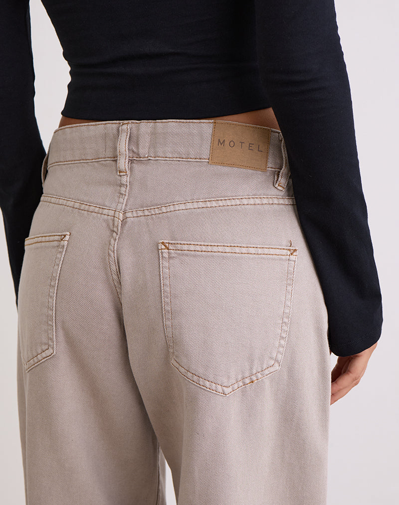 Image of Low Rise Roomy Jeans in Pebble
