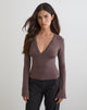 Image of Emesy Long Sleeve Top in Coffee Quartz
