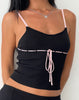 Image of Emonie Cami Top in Black with Pink Binding