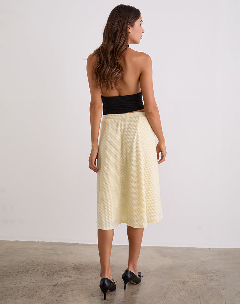 Image Esmeray Midi Skirt in Knit Buttercream